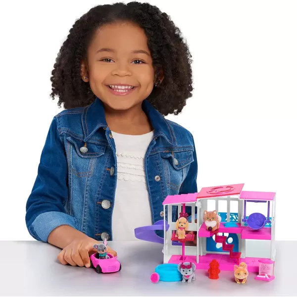 imageBarbie Pet Dreamhouse 2Sided Playset 10pieces Include Pets and Accessories 1inch Pets Kids Toys for Ages 3 Up by Just Play