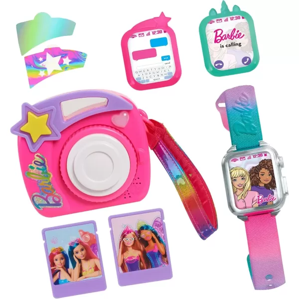 imageBarbie Photo Filter Play Camera and Play Smart Watch Set with Lights and Sounds Pretend Play Kids Toys for Ages 3 Up by Just Play