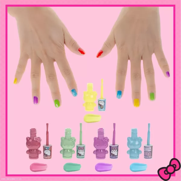 imageBarbie Townley Girl NonToxic PeelOff WaterBased Safe Nail Polish Set with Nail Dryer for Kids Batteries Not Included Ages 3 and UpBlue Green Hot Pink Purple