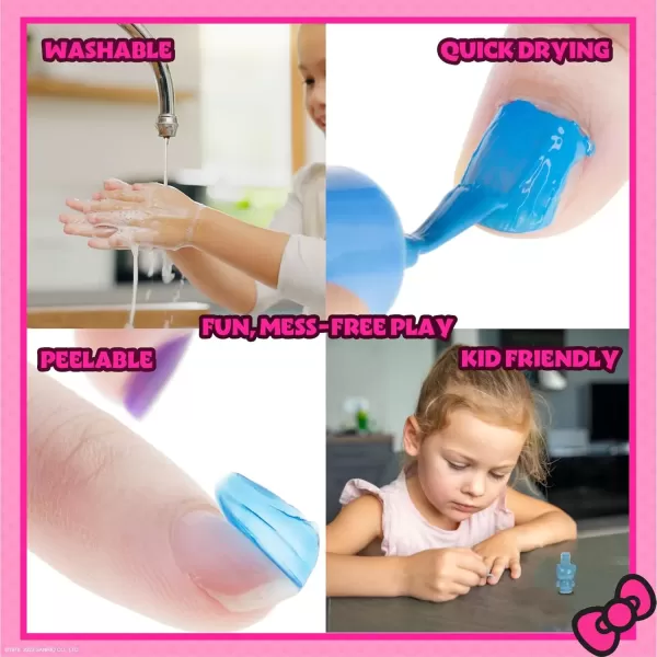 imageBarbie Townley Girl NonToxic PeelOff WaterBased Safe Nail Polish Set with Nail Dryer for Kids Batteries Not Included Ages 3 and UpBlue Green Hot Pink Purple