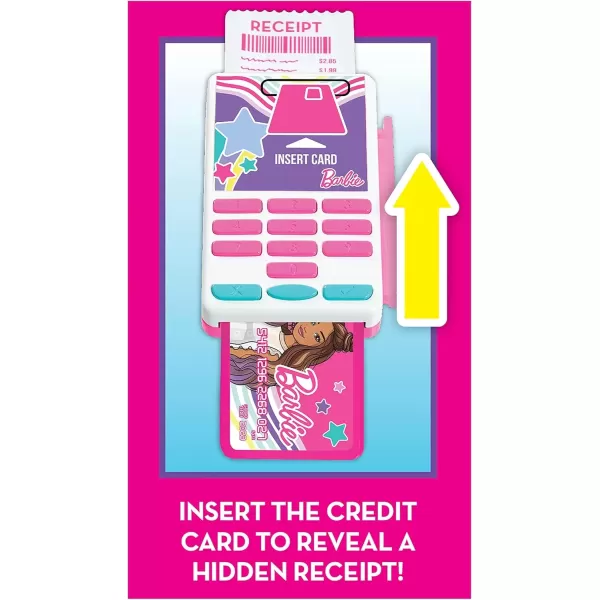 imageJust Play Barbie Trendy Cash Register with Sounds Pretend Money and Credit Card Reader 9 Piece Playset Kids Toys for Ages 3 Up