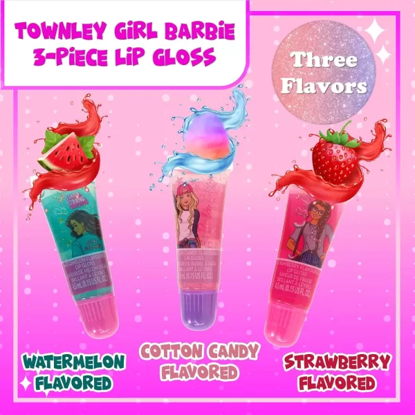 imageTownley Girl Barbie Coin Purse and PlantBased Lip Gloss Set Cute Pouch Wallet Small Money Bag Toy Ages 3 and Up015 Fl Oz Pack of 1