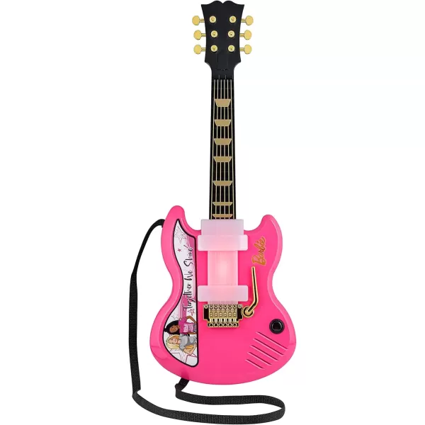 imageeKids Barbie Kids Guitar with Builtin Music and Whammy Bar Musical Toy Guitar for Fans of Barbie Toys for Girls