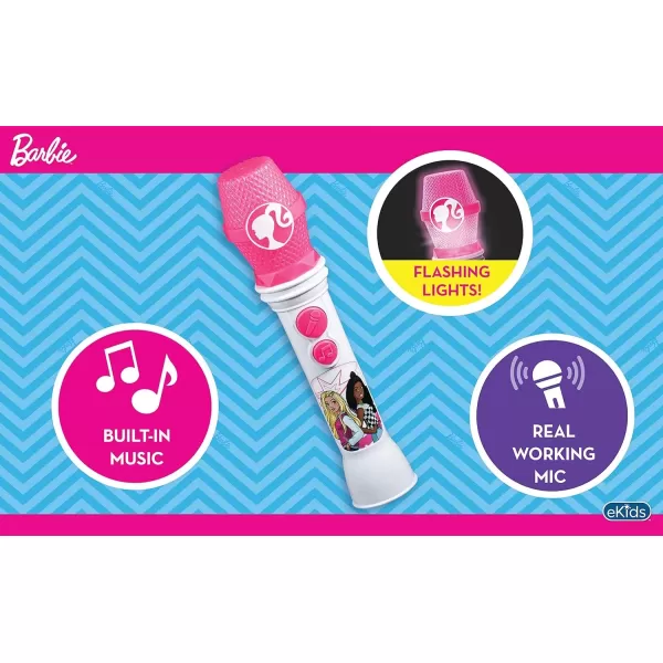 imageekids Barbie Toy Microphone for Kids Musical Toy for Girls with Builtin Songs Kids Microphone Designed for Ages 3 and Up