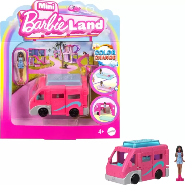 imageBarbie Mini BarbieLand Doll ampamp Toy Vehicle Set 15inch Doll ampamp DreamCamper with Working Doors ampamp ColorChange Pool