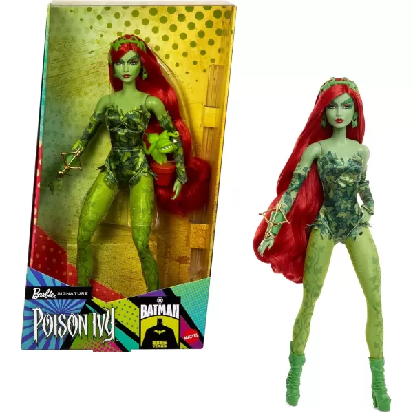 imageBarbie Signature Poison Ivy Collector Doll with Posable Body Iconic Outfit ampamp Accessories DC Batman 85th Anniversary Collectible