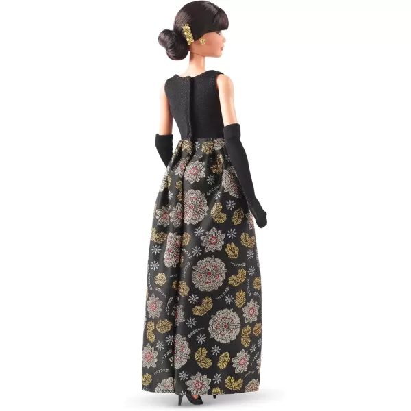 imageBarbie Signature Tribute Collection Rita Moreno Collectible Doll in Black ampamp Gold Gown with Gloves and Shoes Includes Doll Stand