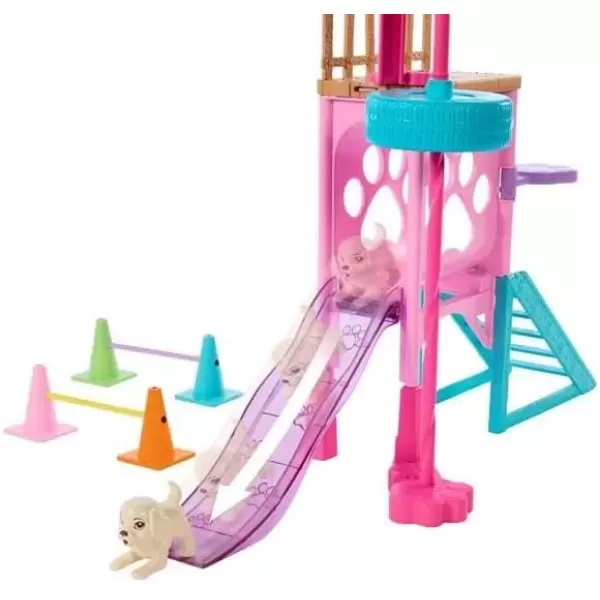 imageBarbie and Stacie to The Rescue Doll ampamp Playset Puppy Obstacle Course with Doll 3 Dog Figures ampamp 18 Accessories