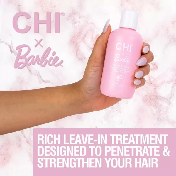 imageCHI x Barbie 44 Iron Guard Thermal Protection Spray Nourishing Formula Helps Resist Heat Damage To Hair ampamp Tame Frizz Barbie Inspired Design 8 OzSilk Infusion