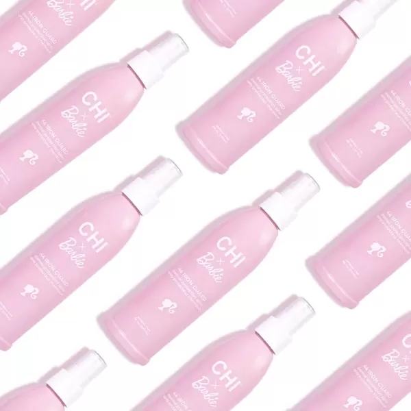 imageCHI x Barbie 44 Iron Guard Thermal Protection Spray Nourishing Formula Helps Resist Heat Damage To Hair ampamp Tame Frizz Barbie Inspired Design 8 OzThermal Protection Spray