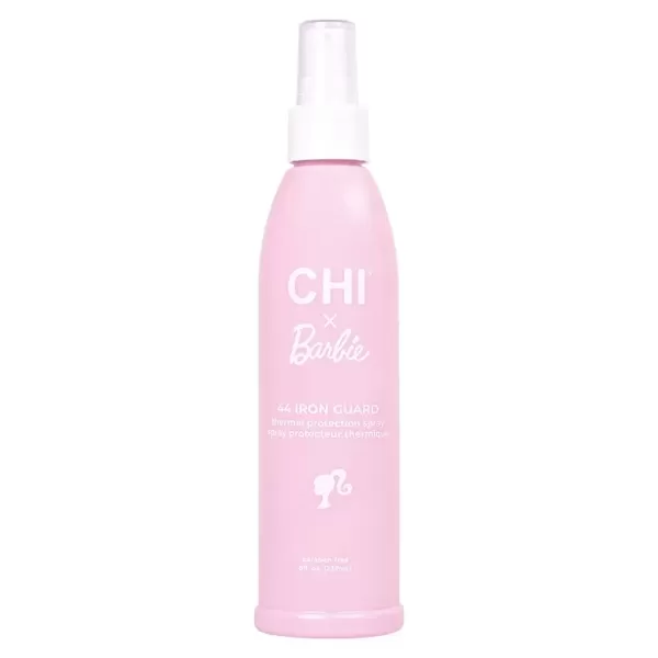 imageCHI x Barbie 44 Iron Guard Thermal Protection Spray Nourishing Formula Helps Resist Heat Damage To Hair ampamp Tame Frizz Barbie Inspired Design 8 OzThermal Protection Spray