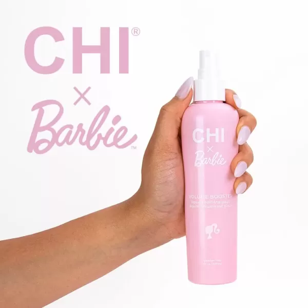 imageCHI x Barbie 44 Iron Guard Thermal Protection Spray Nourishing Formula Helps Resist Heat Damage To Hair ampamp Tame Frizz Barbie Inspired Design 8 OzVolume Booster