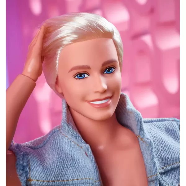 imageBarbie The Movie Collectible Ken Doll Wearing AllDenim Matching Set with Original Ken Signature UnderwearMulticolor