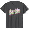 imageBarbie  Stacked Logo TShirtDark Heather Grey