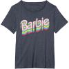 imageBarbie  Stacked Logo TShirtHeather Blue