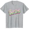 imageBarbie  Stacked Logo TShirtHeather Grey