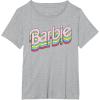 imageBarbie  Stacked Logo TShirtHeather Grey