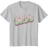 imageBarbie  Stacked Logo TShirtSilver Grey