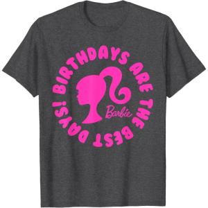 imageBarbie  Birthdays are the Best Days TShirtDark Heather Grey