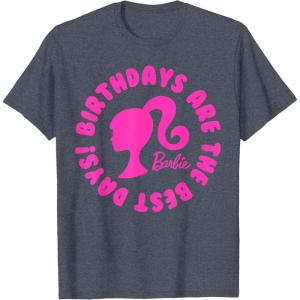 imageBarbie  Birthdays are the Best Days TShirtHeather Blue