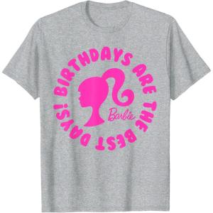 imageBarbie  Birthdays are the Best Days TShirtHeather Grey