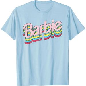 imageBarbie  Stacked Logo TShirtBaby Blue