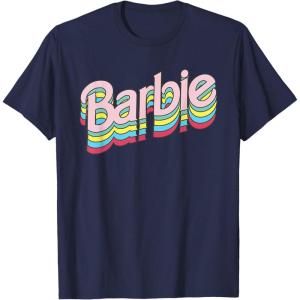 imageBarbie  Stacked Logo TShirtNavy Blue