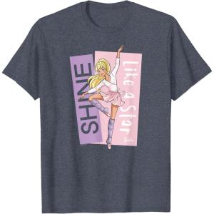 imageBarbie  Ballerina Barbie  En Pointe Shine Like a Star TShirtHeather Blue