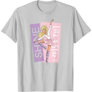 imageBarbie  Ballerina Barbie  En Pointe Shine Like a Star TShirtSilver Grey