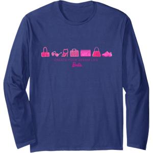 imageBarbie  Create Your Dream Life Long Sleeve TShirtNavy Blue