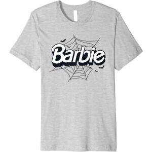 imageBarbie  Halloween Spiderweb Logo Premium TShirtHeather Grey