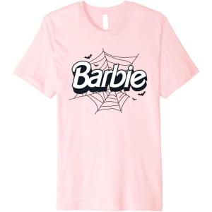 imageBarbie  Halloween Spiderweb Logo Premium TShirtPink