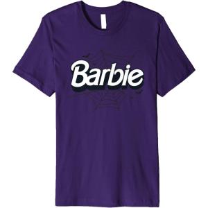 imageBarbie  Halloween Spiderweb Logo Premium TShirtPurple