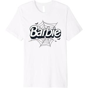 imageBarbie  Halloween Spiderweb Logo Premium TShirtWhite