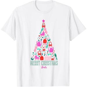 imageBarbie Merry Christmas Tree TShirtWhite