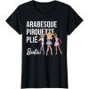 imageBarbie  Barbie Ballet Arabesque Pirouette Pli TShirtBlack