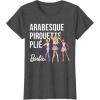 imageBarbie  Barbie Ballet Arabesque Pirouette Pli TShirtDark Heather Grey