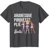 imageBarbie  Barbie Ballet Arabesque Pirouette Pli TShirtDark Heather Grey