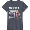 imageBarbie  Barbie Ballet Arabesque Pirouette Pli TShirtHeather Blue