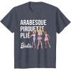 imageBarbie  Barbie Ballet Arabesque Pirouette Pli TShirtHeather Blue