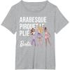 imageBarbie  Barbie Ballet Arabesque Pirouette Pli TShirtHeather Grey