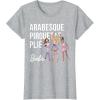 imageBarbie  Barbie Ballet Arabesque Pirouette Pli TShirtHeather Grey