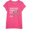 imageBarbie  Barbie Ballet Arabesque Pirouette Pli TShirtPink Heather