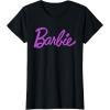 imageBarbie  Classic Script Purple Logo TShirtBlack