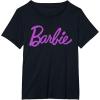imageBarbie  Classic Script Purple Logo TShirtBlack