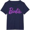 imageBarbie  Classic Script Purple Logo TShirtNavy Blue