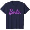 imageBarbie  Classic Script Purple Logo TShirtNavy Blue