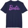 imageBarbie  Classic Script Purple Logo TShirtNavy Blue