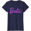 imageBarbie  Classic Script Purple Logo TShirtNavy Blue