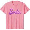 imageBarbie  Classic Script Purple Logo TShirtPink